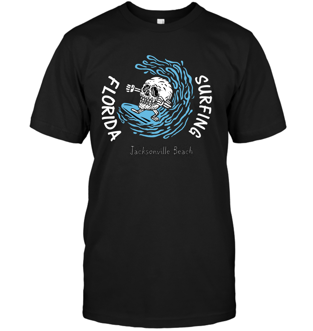 Florida Skull Surfing - Unisex Short Sleeve Classic Tee