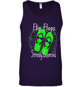 Flip Flops Strictly Enforced -- Canvas Unisex Ringspun Tank