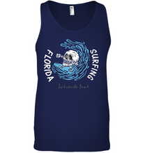 Florida Skull Surfing -- Canvas Unisex Ringspun Tank