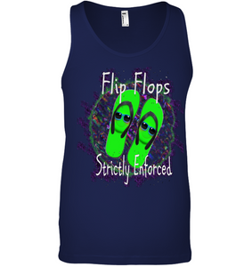 Flip Flops Strictly Enforced -- Canvas Unisex Ringspun Tank