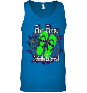 Flip Flops Strictly Enforced -- Canvas Unisex Ringspun Tank