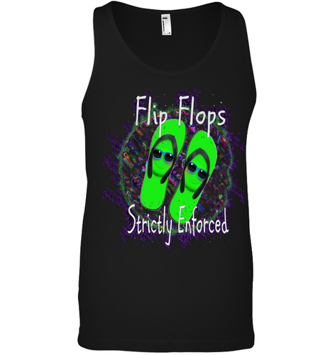 Flip Flops Strictly Enforced -- Canvas Unisex Ringspun Tank