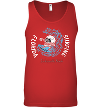 Florida Skull Surfing -- Canvas Unisex Ringspun Tank