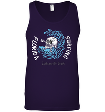 Florida Skull Surfing -- Canvas Unisex Ringspun Tank